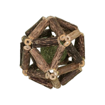 White-background silvervine catnip ball cat toy