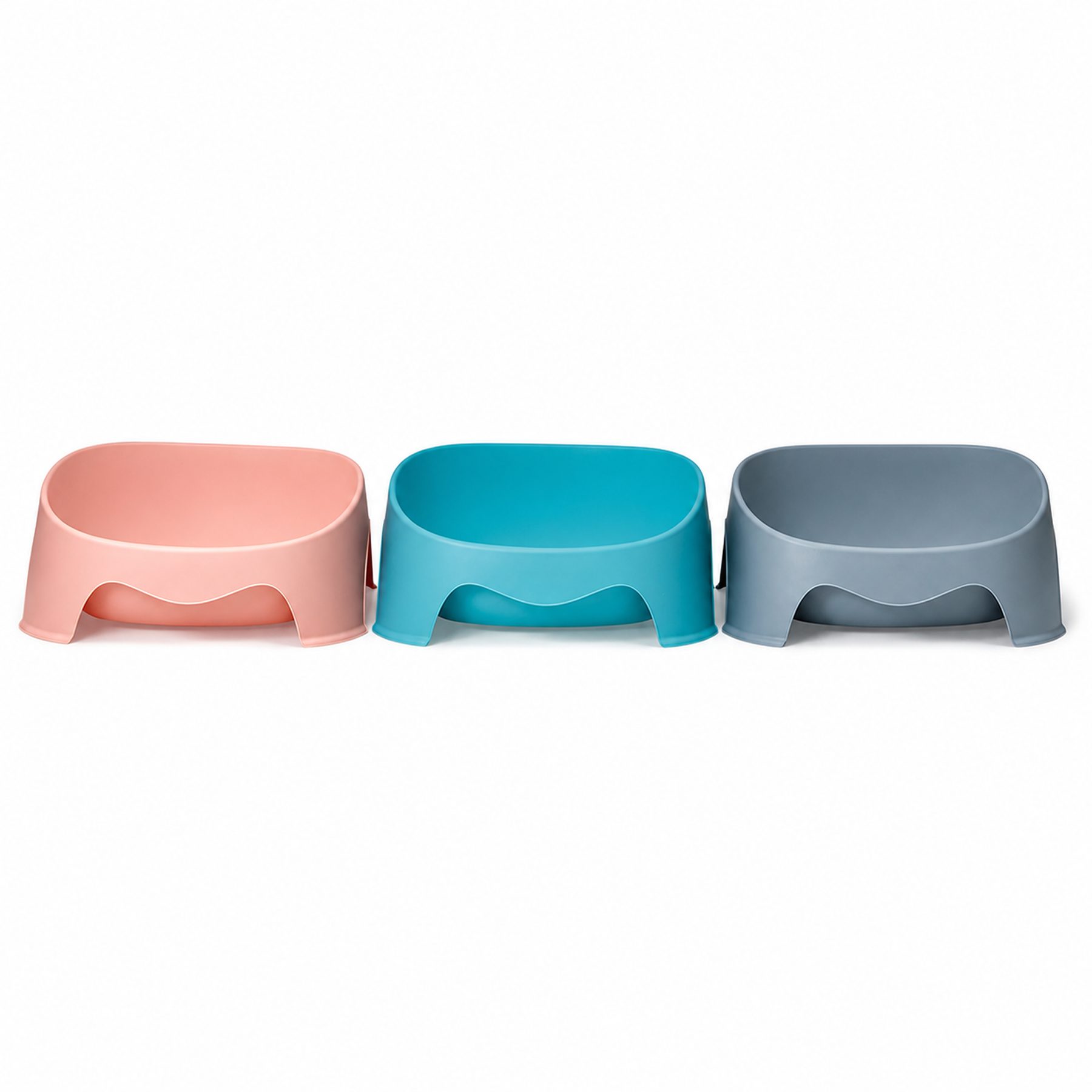 PAKEWAY Pi multifunctional cat litter tray in Pink, Blue and Gray, image 1, front view [Gallery: Shared]