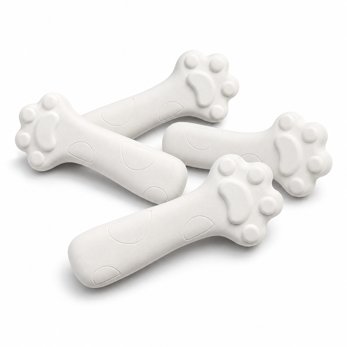 Destiny Pet diatomite cat paw drying blocks four-piece white pack on a clean background [Hero SKU]