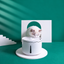 AIWO Five-Leaf pet water fountain with a cat drinking in a home setting