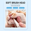 Pet dental gel applicator with a soft brush head and gentle brushing design