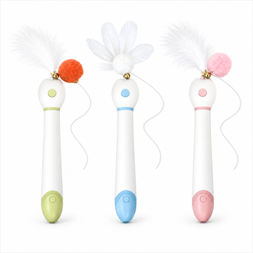 Aiwo multifunctional cat teaser - Green Blue and Pink SKU hero on white background