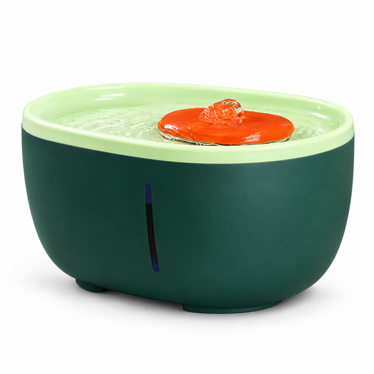 AIWO avocado-green pet water fountain single SKU on white background