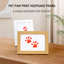 Pet paw print keepsake frame with colorful paw prints