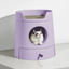 MAYITWILL Cat Castle Semi-Closed Litter Box - Lilac Purple source media 2 [Gallery: Lilac Purple]