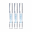 Three pet toothbrush gel applicators on a white background