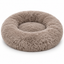 JAMBOREE warm grey long-haired donut pet bed white-background SKU image