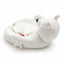 Rear three-quarter view of a white polar bear pet sofa