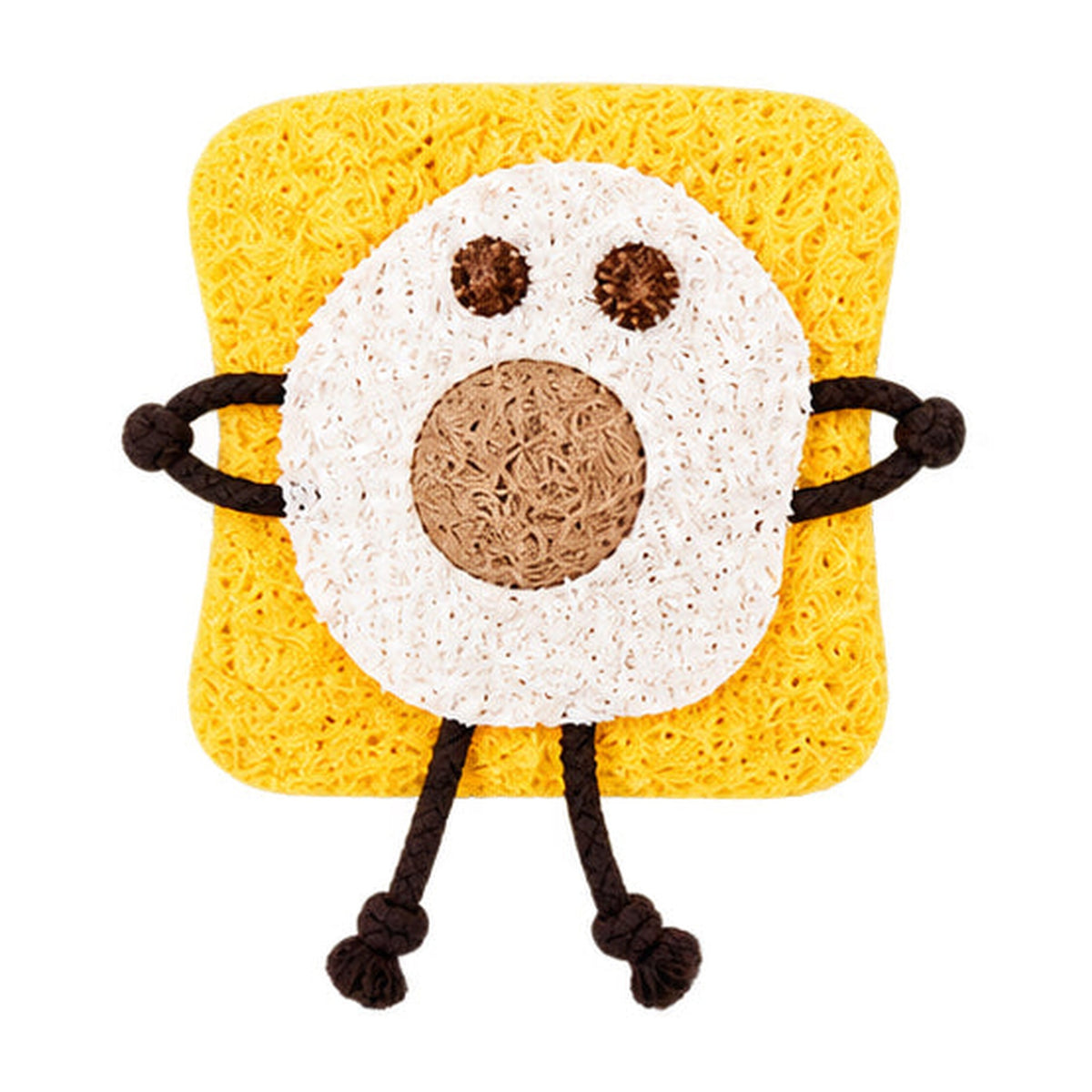 Bread-shaped matatabi cat dental toy on white background