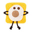 Bread-shaped matatabi cat dental toy on white background