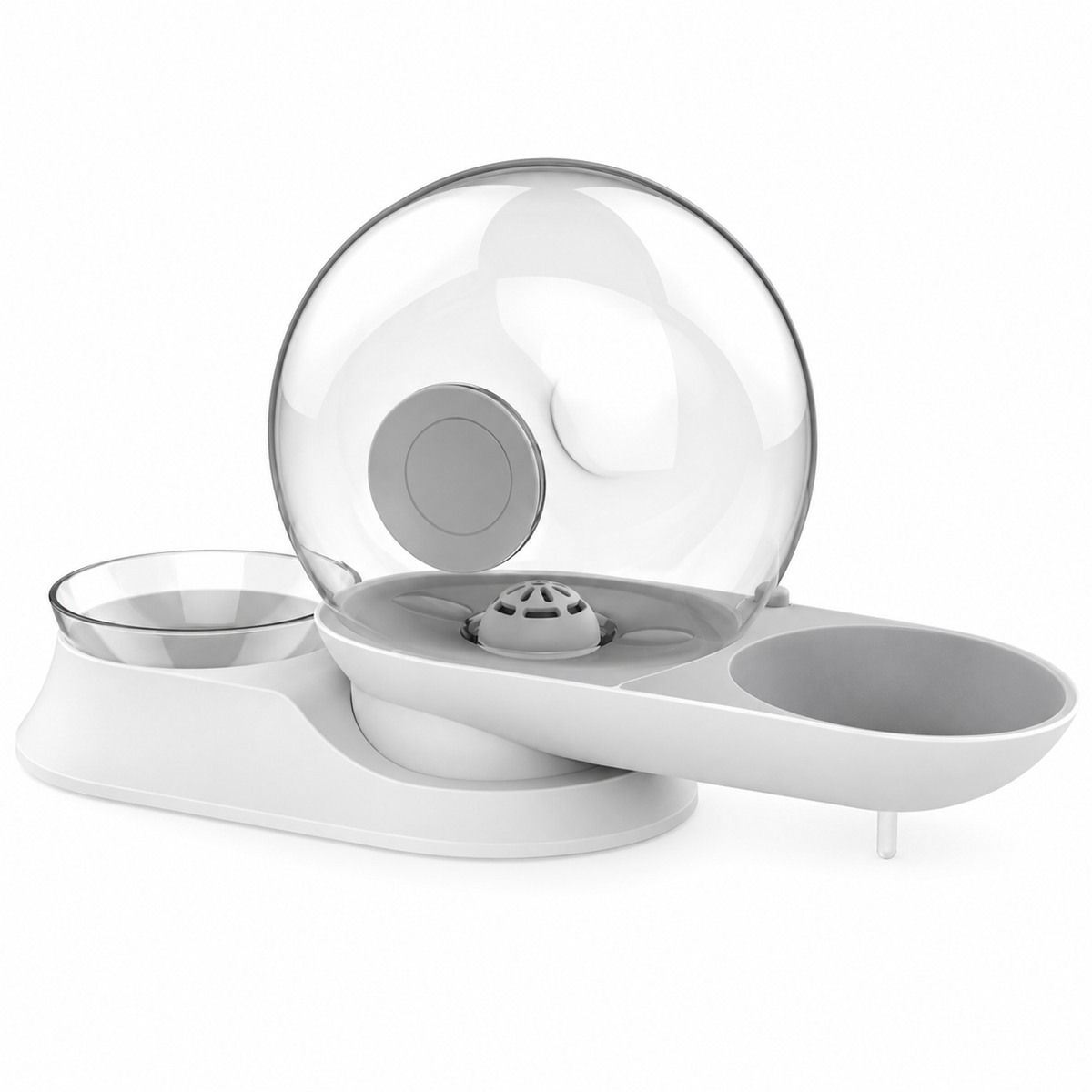 AIWO 2.8L pet water fountain and feeder in neutral white on a clean white background [SKU reference]