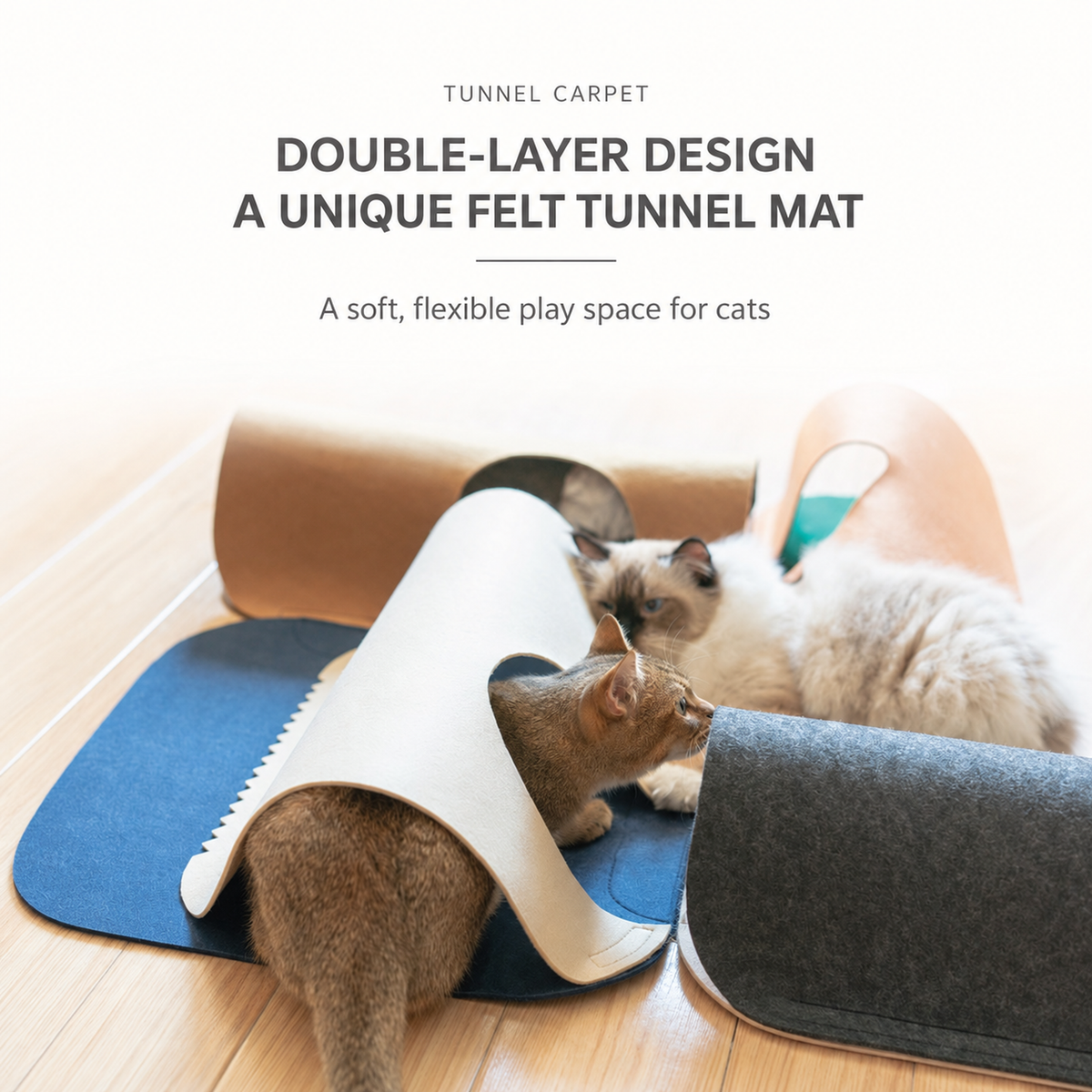 REVISED 20260926 v9 | PIDAN Modular Felt Cat Tunnel Mat | Source-faithful centered layout | detail 02