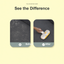 SOURCE REVISION | source-03 | Yellow Duck pet hair remover brush before and after hair removal