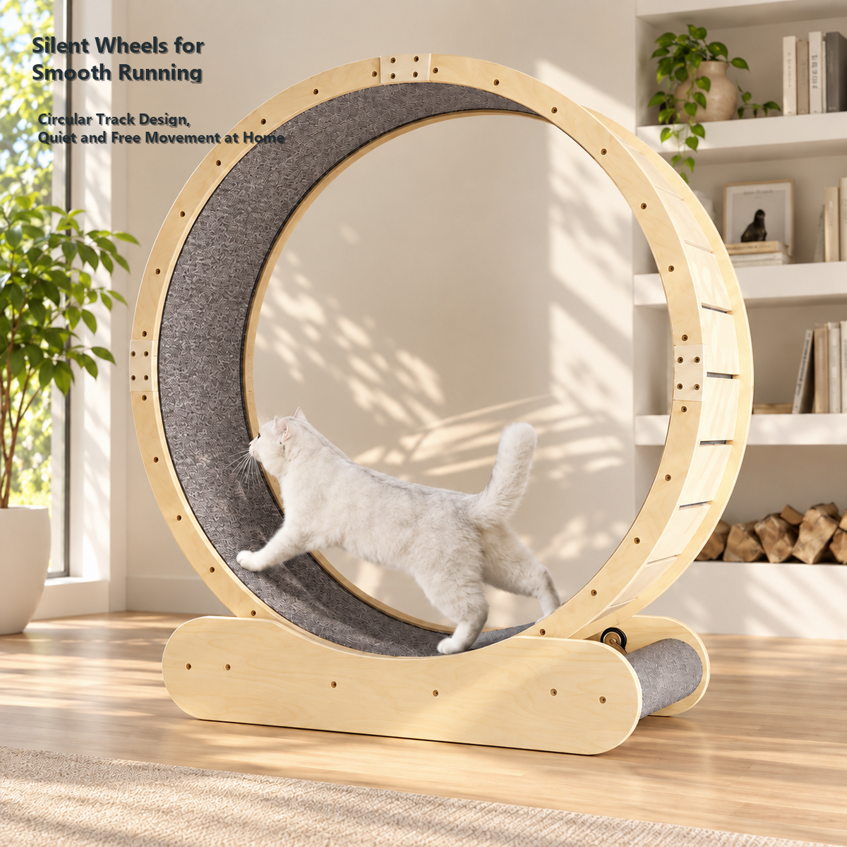 Revised | MiaoZan Cat Treadmill gallery image 03 | full text transfer | transparent overlay | square composition