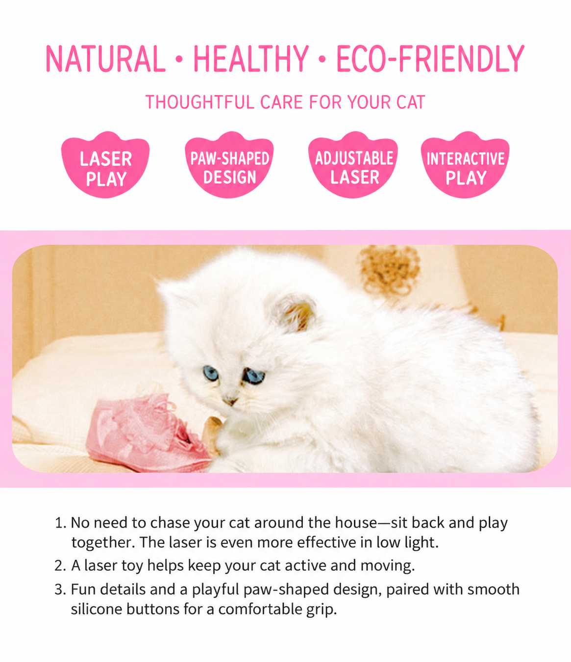 Cat laser toy benefits, care and indoor use guide [Latest English correction for original 03]
