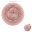 JAMBOREE pink long-haired pet bed 60 cm diameter and 8 inch height detail