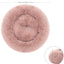 JAMBOREE pink long-haired pet bed size diagram with 60 cm diameter and 8 inch height