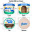 Misspet Ice-cream Box Cat Scratcher - Vanilla blue dimensions and four views
