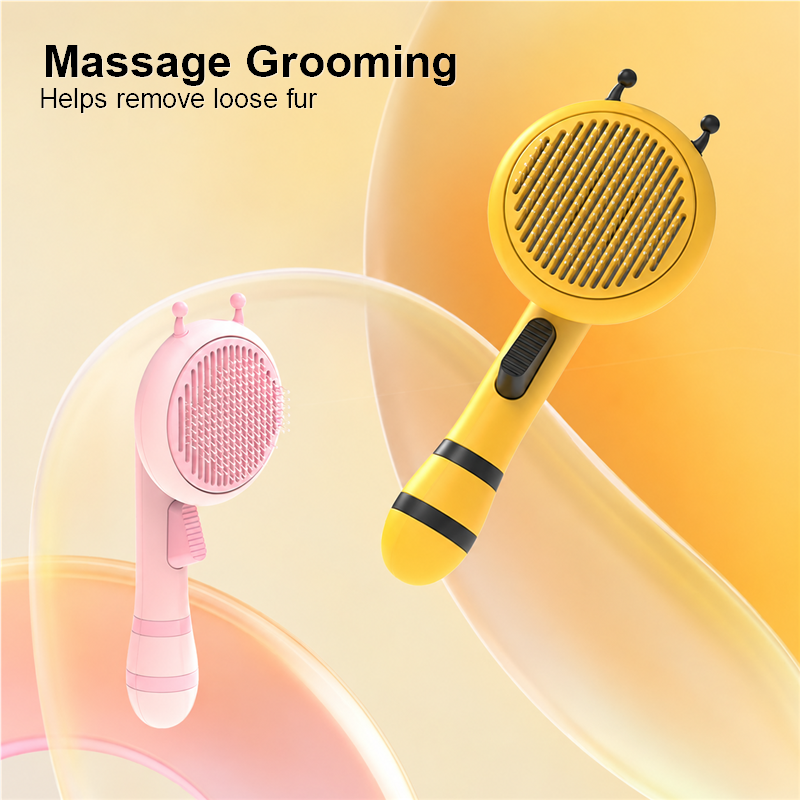 Aiwo Bee-Shaped Pin Brush for Cats & Dogs