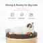 Merry Pet fleece cake cat house bed showing upper perch and lower resting space