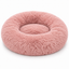 JAMBOREE pink long-haired donut pet bed white-background SKU image