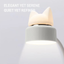Cat-shaped lamp ribbed shade and curved neck close-up