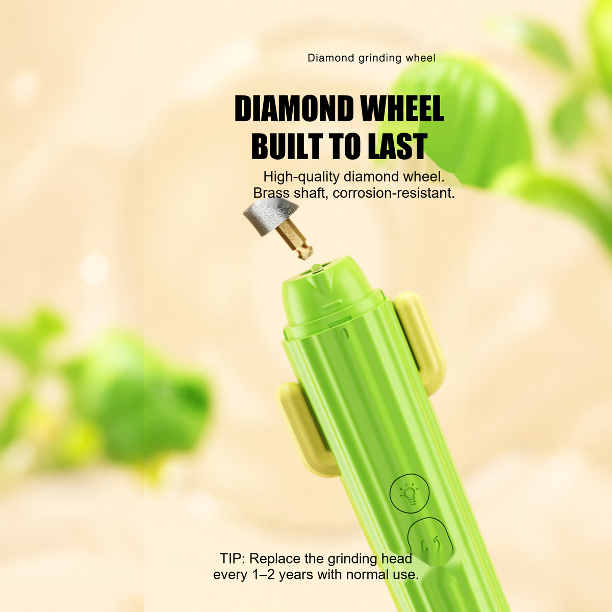 Cactus LED pet nail grinder with a durable diamond grinding wheel