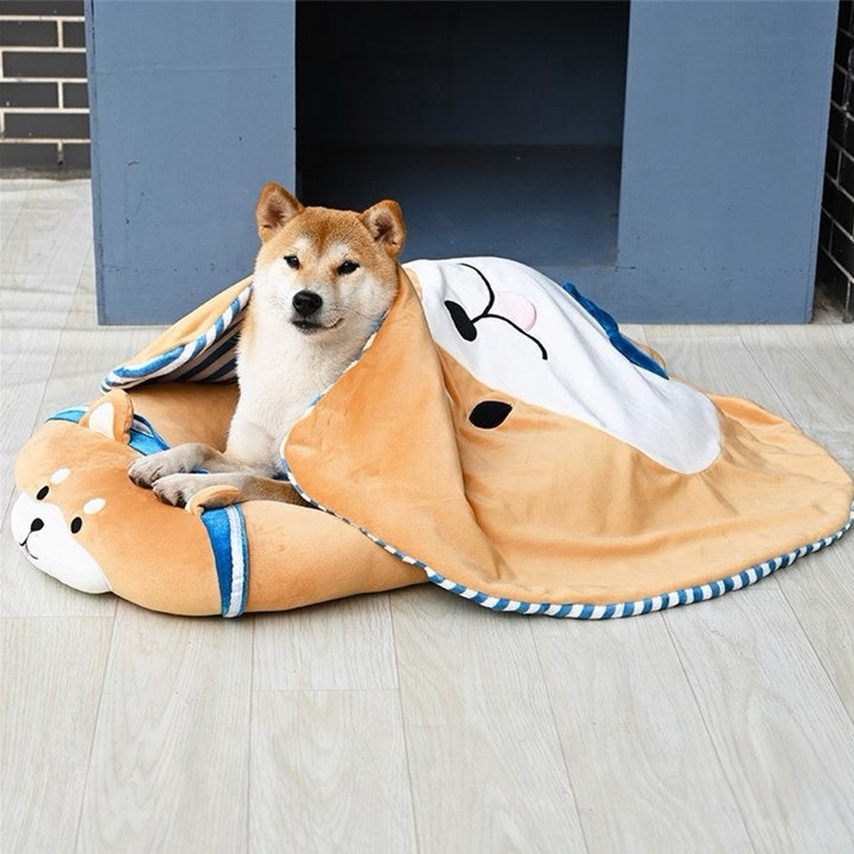 Navy Style Pet Blanket detail image 5, square product feature view