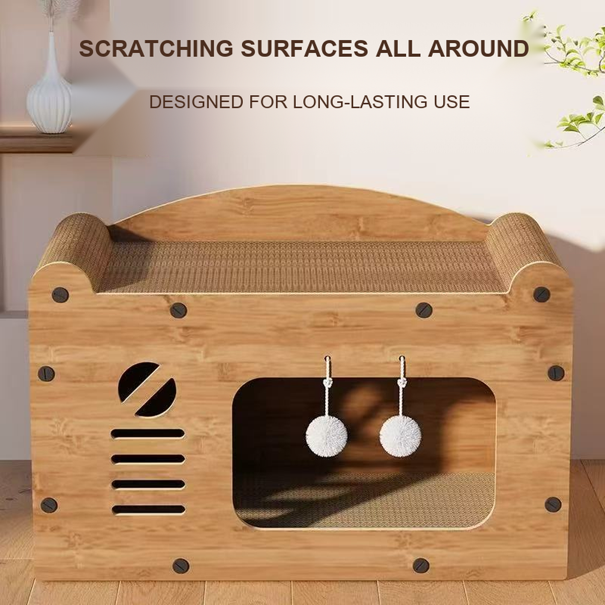 Cat scratcher lounger side panel scratch surface [Gallery: Details]