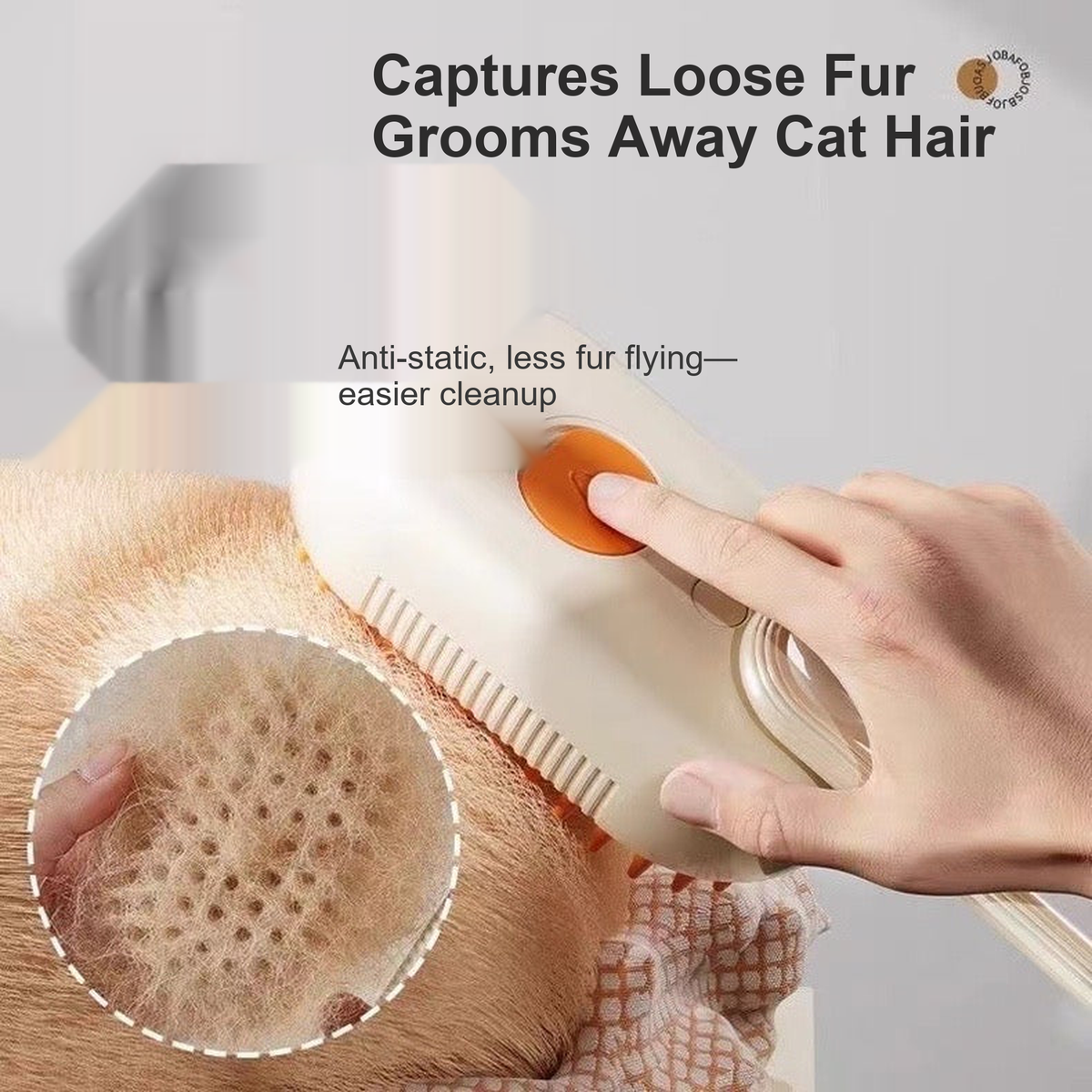 Steam Silicone Cat Grooming Brush loose fur grooming feature