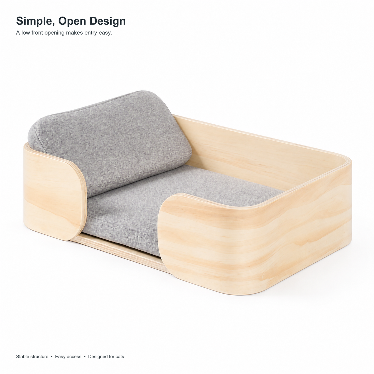 PIDAN Rectangular Cat Bed | English translated square detail 03