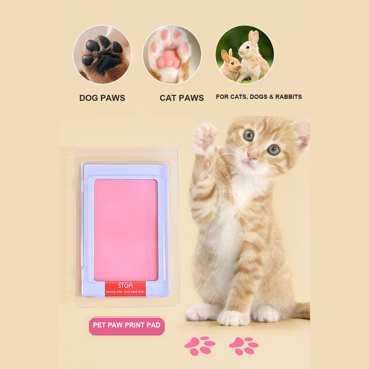 Paw print ink pad for dogs, cats and rabbits