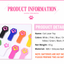 Paw-shaped cat laser toy product information and colour options [Latest English correction for original 04]