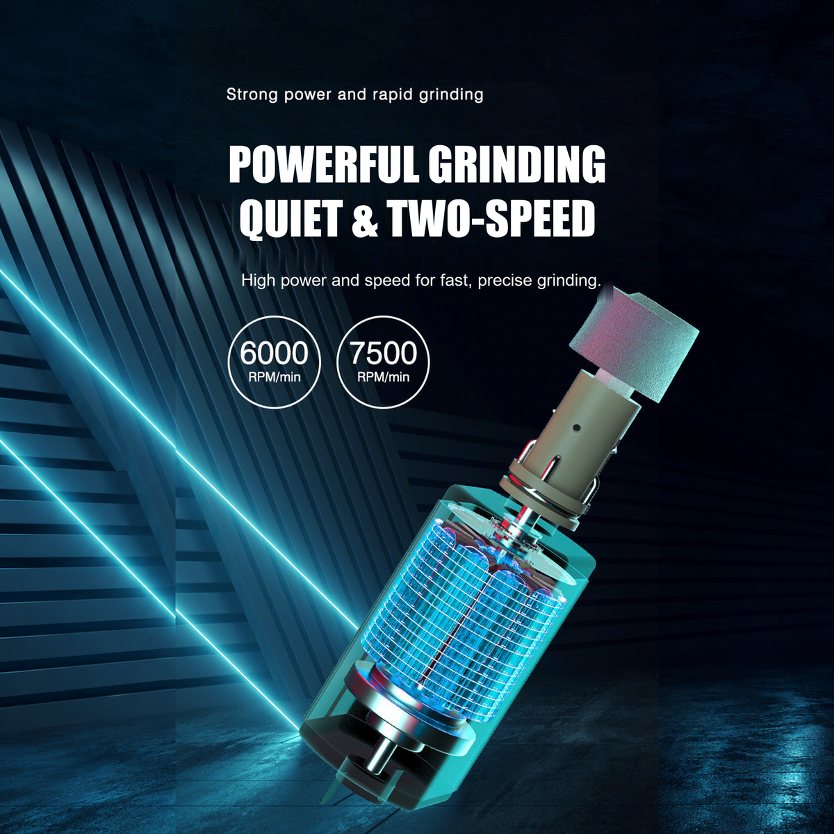 Cactus LED pet nail grinder with powerful two-speed grinding