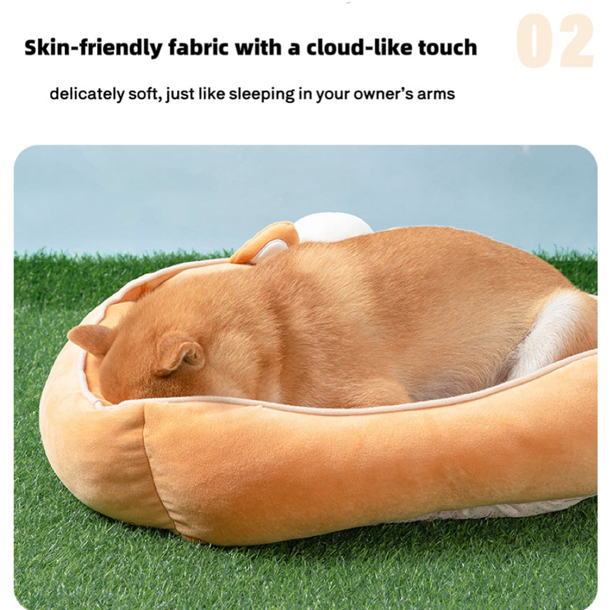 Navy Style Square Pet Bed detail image 8, square product feature view