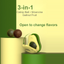 Avocado catnip ball toy with interchangeable catnip, silvervine and gallnut balls