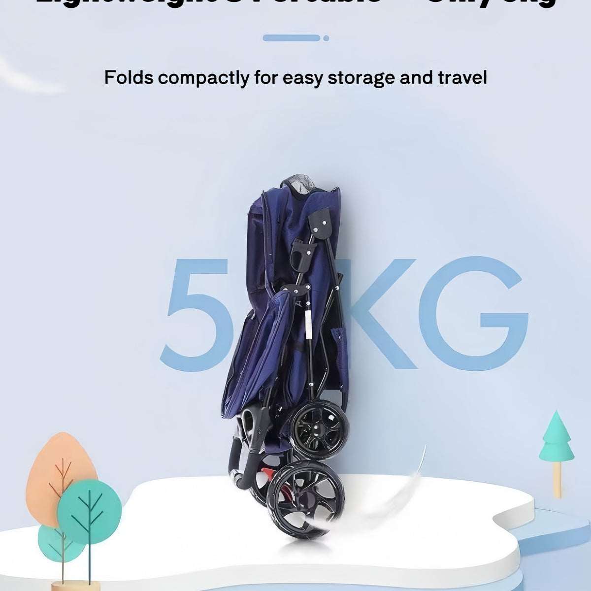 Pet Strollers Pet Jogging Sports Strolling Cart with Comfort Rubber Wheels Zipper-Less Entry 1-Hand Quick Fold for Small Med…