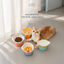 Hocc gradient fish-shaped ceramic cat bowl used for different meals with a cat [Gallery: Lifestyle]