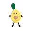 Lemon-shaped matatabi cat dental toy on white background