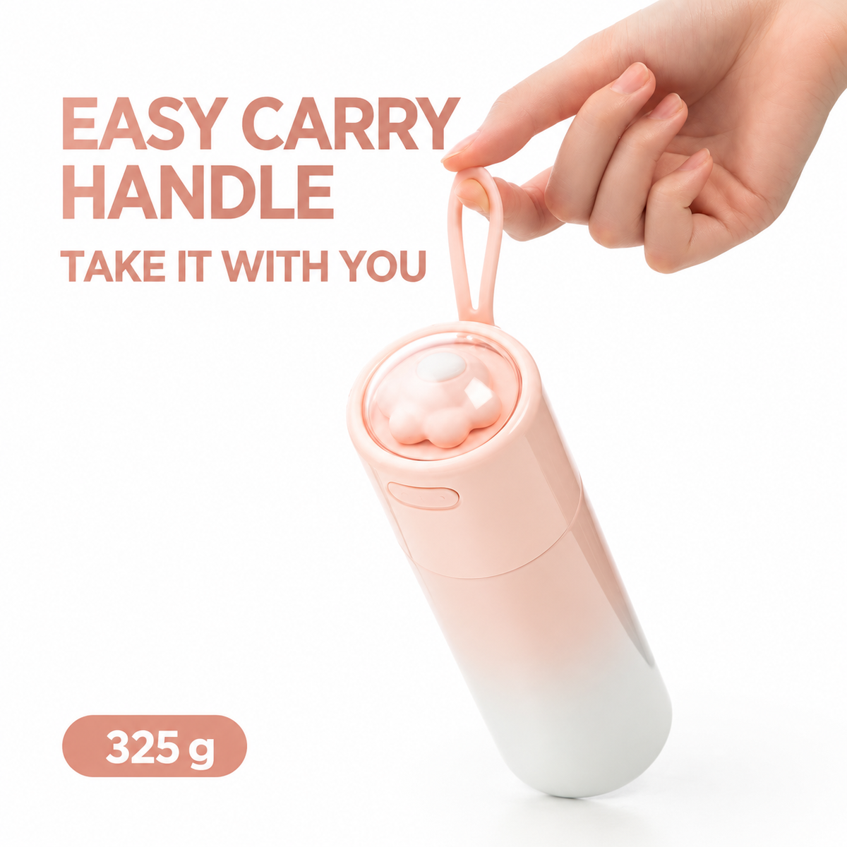 Cat paw insulated travel mug carry handle detail - module 03