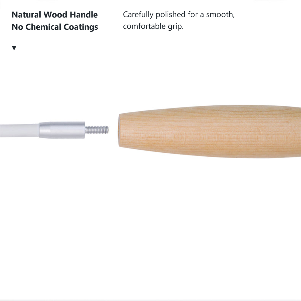 PIDAN Peacock Feather Cat Teaser Wand with Wooden Handle | English translated wooden handle detail 05 | 2048 square | v6