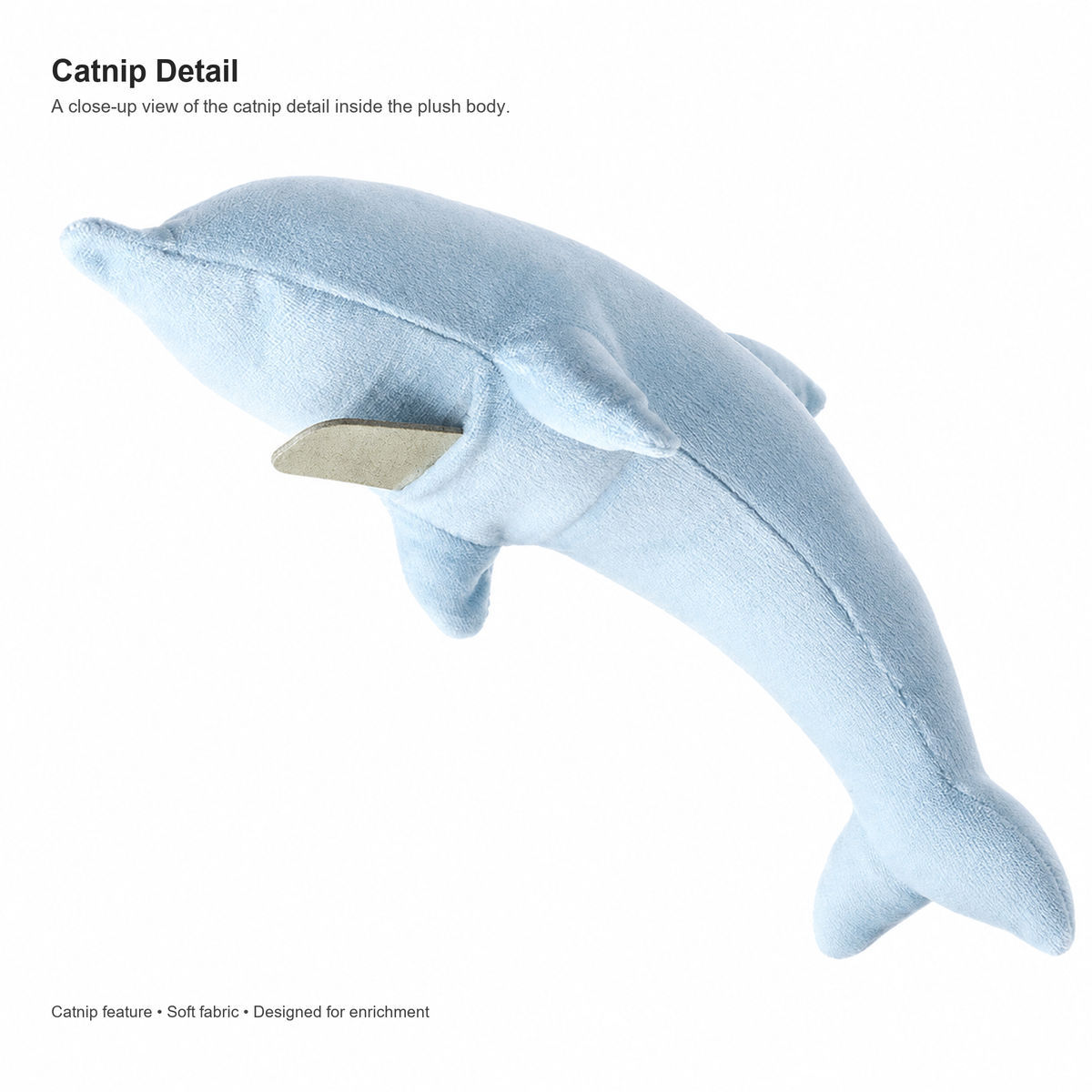 PIDAN Dolphin Plush Toy | English translated square detail 05