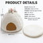 White polar bear igloo cat bed dimensions 43 by 40 cm and white flannel