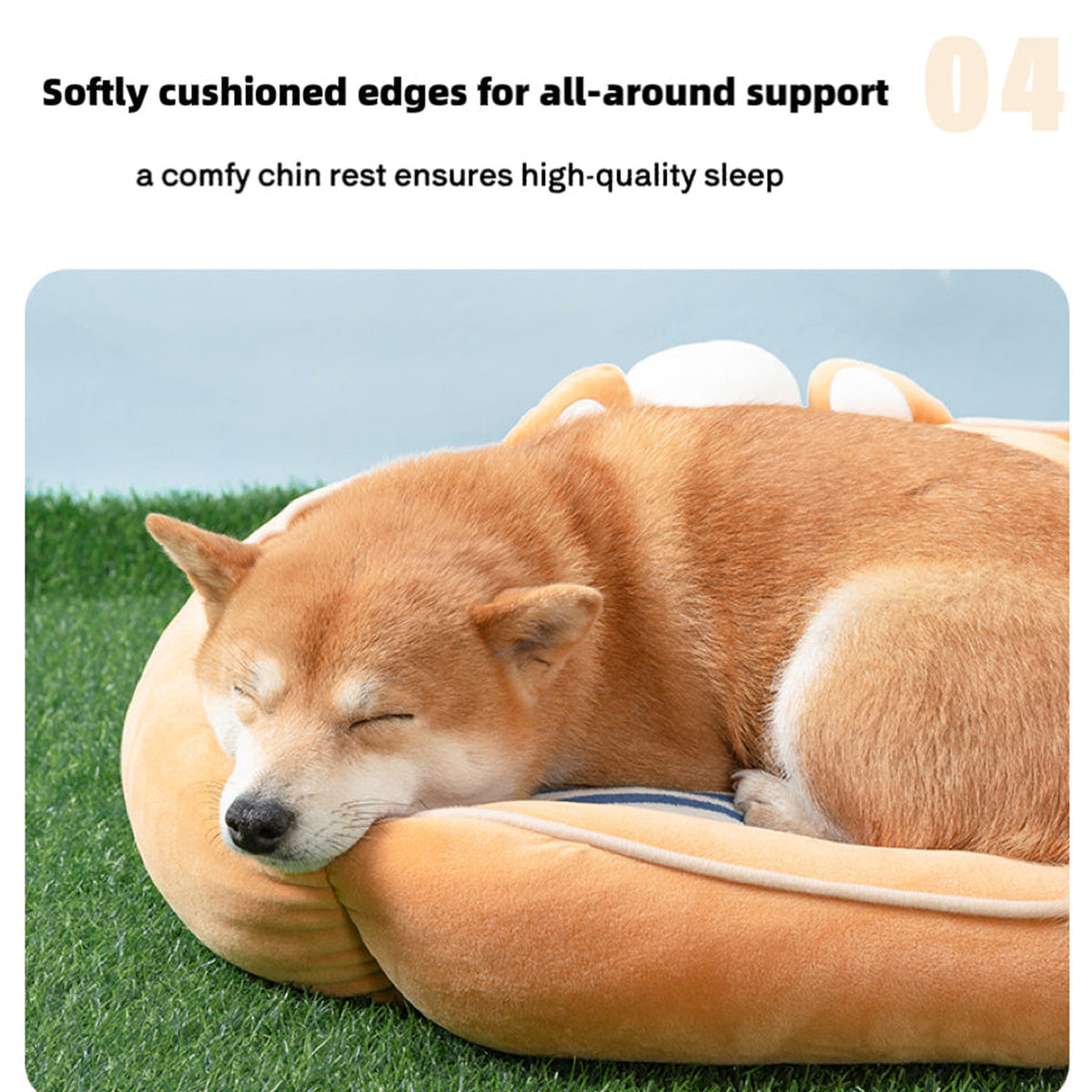 Navy Style Square Pet Bed detail image 12, square product feature view