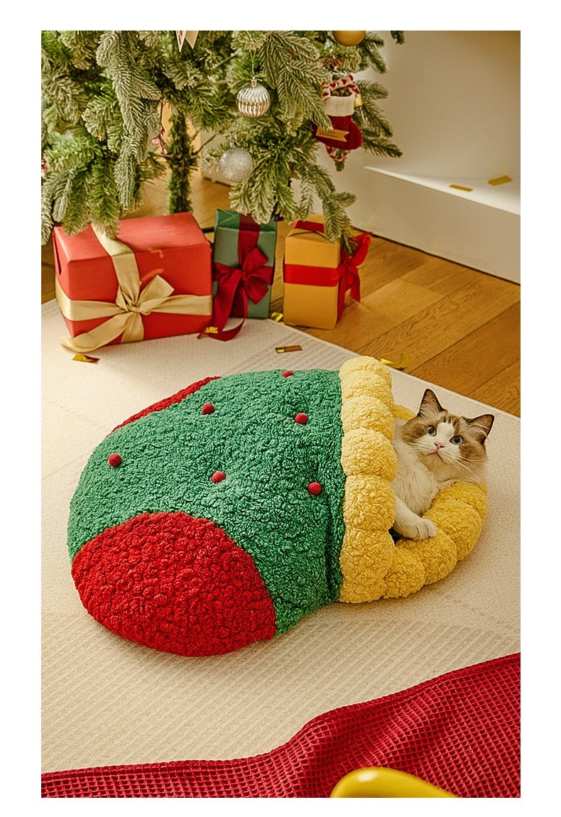 Christmas Pet Nest, Warm Winter Bed for Pets