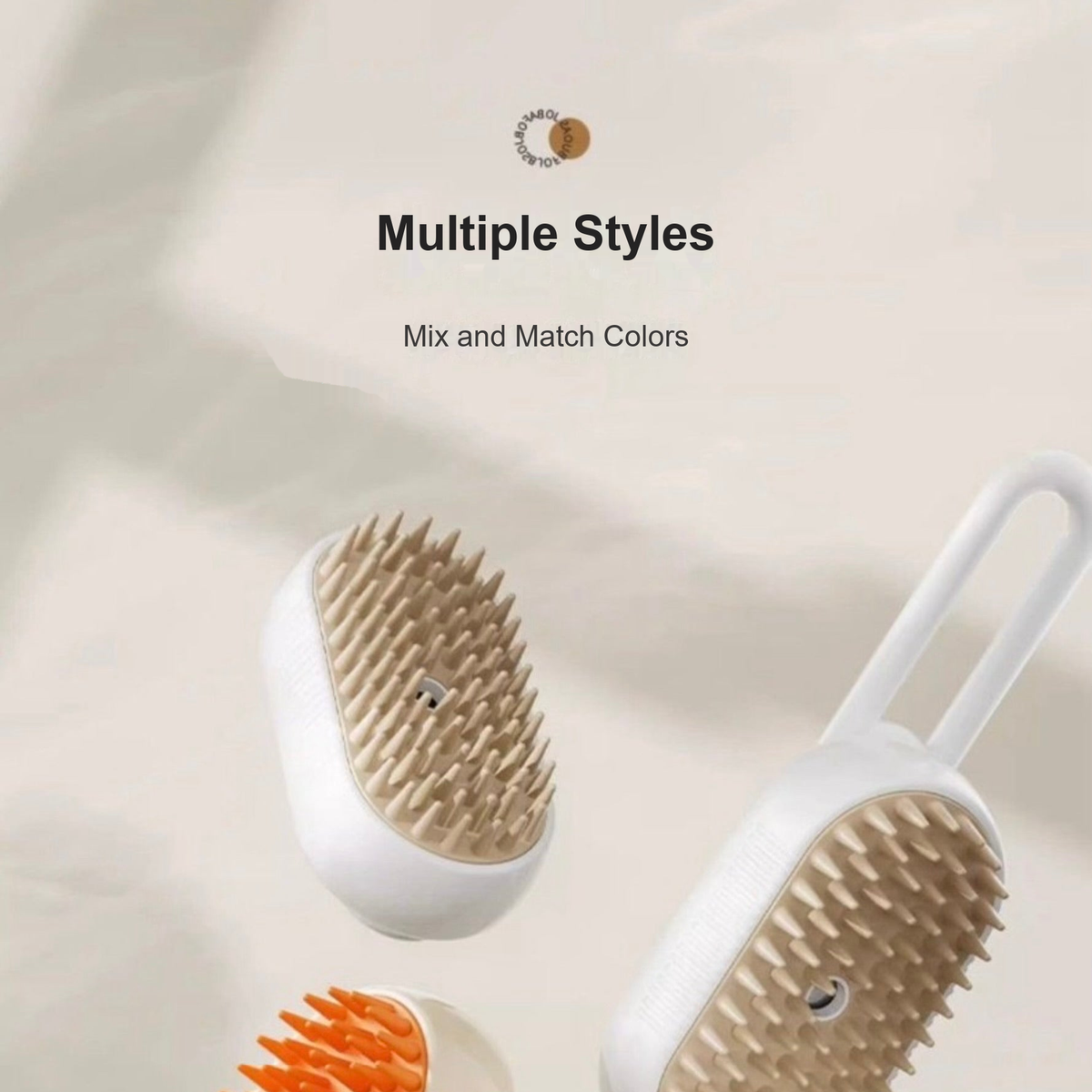 Steam Silicone Cat Grooming Brush style options detail