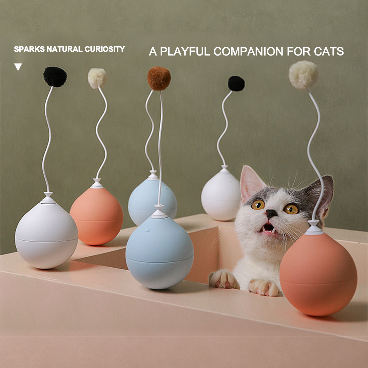 PIDAN Balloon Tumbler Interactive Cat Toy | English translated square detail 06 | NATURAL CURIOSITY