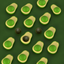 Multiple avocado catnip ball toys and round catnip balls