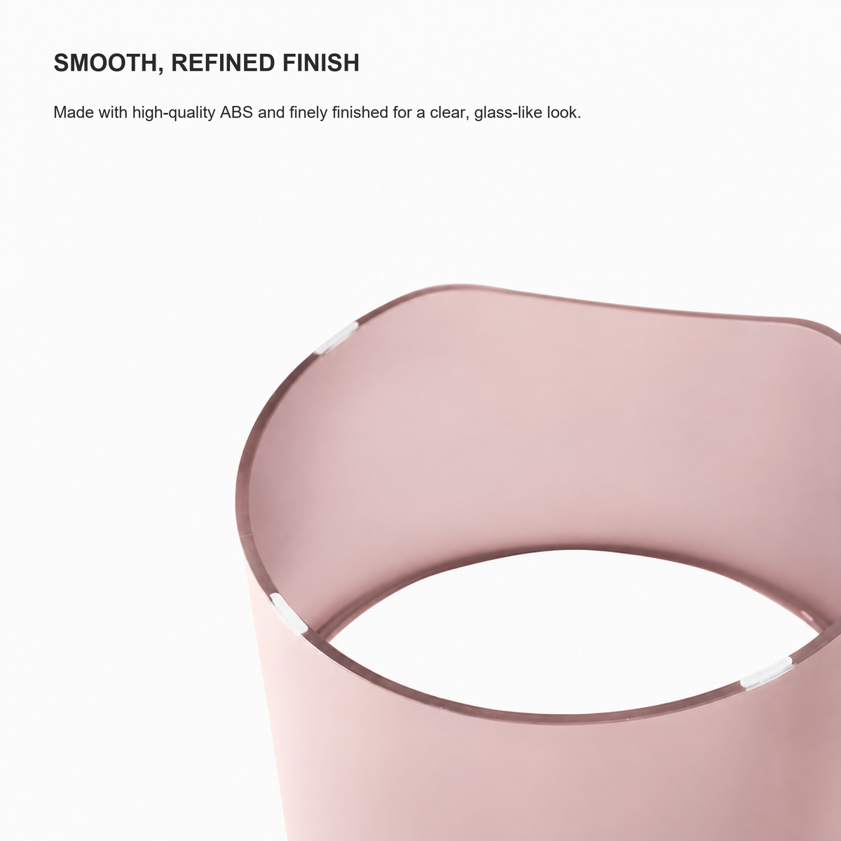 PIDAN Iceberg translucent pink ABS pet bowl material detail [Gallery: Description]
