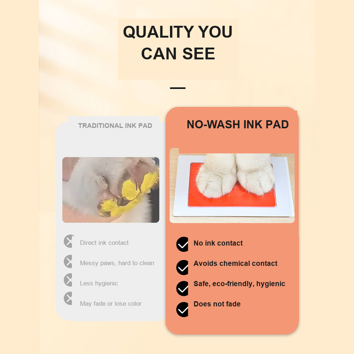 No-wash paw print ink pad comparison